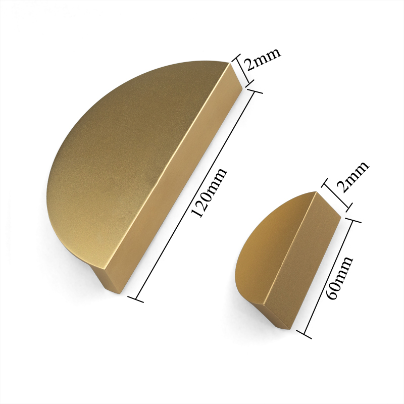 New Brass Drawer Handles Half Moon Handles Hardware Accessories Pulls for Doors