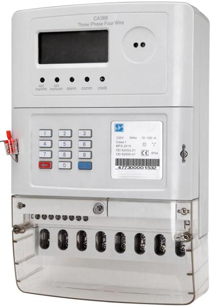 STS Compliant Encrypted Keypad Prepayment Three Phase Electric Meter with Anti-Tampering Detection