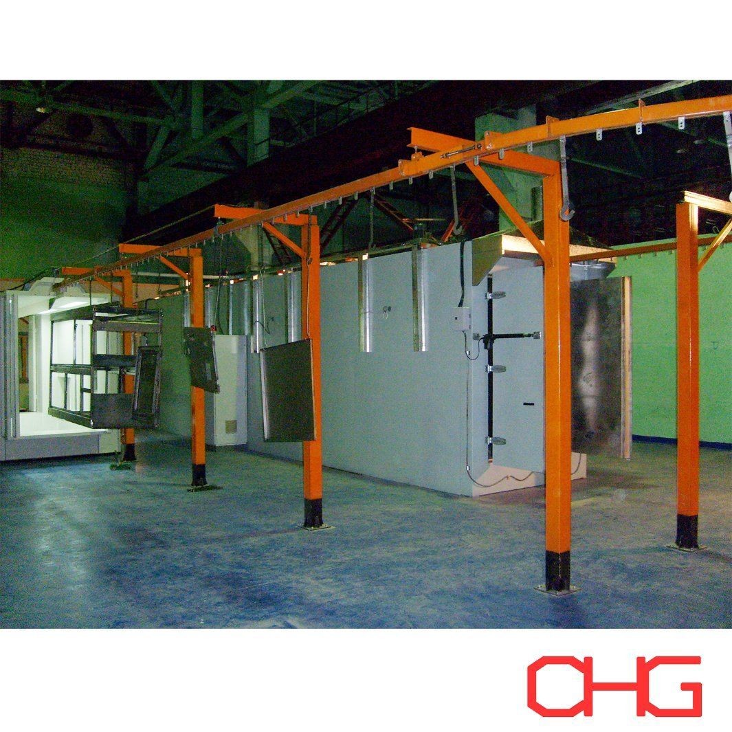 Powder Coating Production Line with Manual Spray Guns and After-sales Service