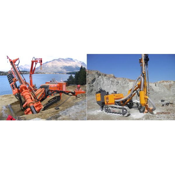 Kemer Jet Drilling Rig Track Chassis 10 Ton Hydraulic Transmission Travel Speed 0-5km/h