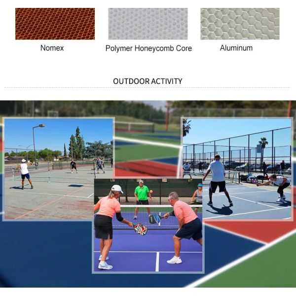 Стильный термоформированный Power Pickeball Paddle Textured T700 сырой углеродный 12MM USAPA
