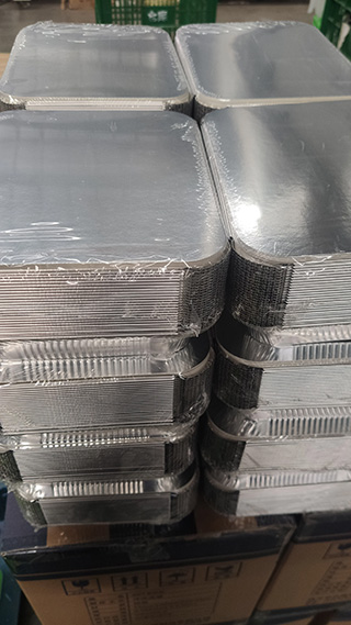 20 футовые продолговатые контейнеры из алюминиевой пищевой фольги