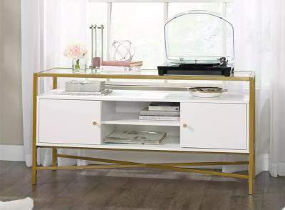 Living Room Display Glass Rack White Glossy Master Bedroom TV Cabinet Modern Closet