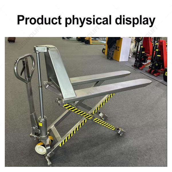 Sinolift Stainless Steel High Lift Hydraulic Pallet Truck HLT15S-II for Corrosion-Resistant Material Handling