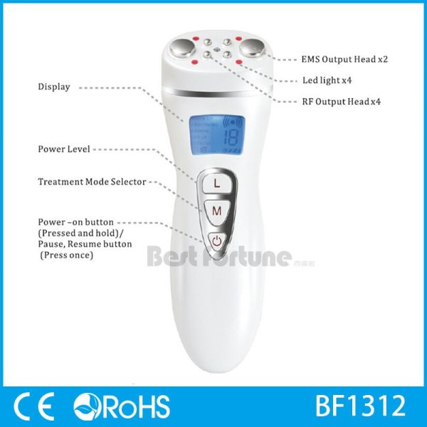 RF1312 Ems Fitness Machine , Facial Skin Tightening Machines Rf Thermotherapy