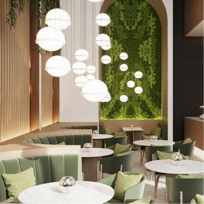 Custom Made Hotel Restaurant Fast Food Commercial Half Round Circle Booth Seating and Dining Chairs Furniture