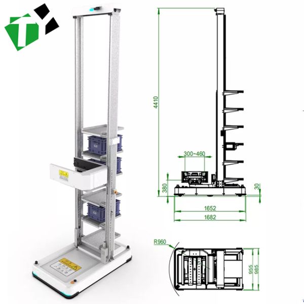 Modular Design Three-Dimensional Warehousing Shuttle With High Strength Steel Frame And High-Density Multi-Level Racks