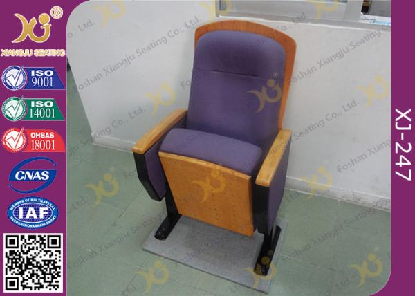 Sound Absorption Conference Hall Seating Chair With Soft Closing Seat Pad Noise Free