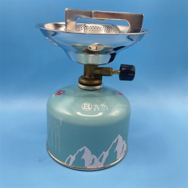 Mini quemador de gas compacto para acampar y viajar - estufa de propano portátil