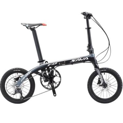 Bicicleta dobrável da fibra do carbono de SAVA Z2 16 altura da velocidade 145cm-175cm da roda 9 da polegada