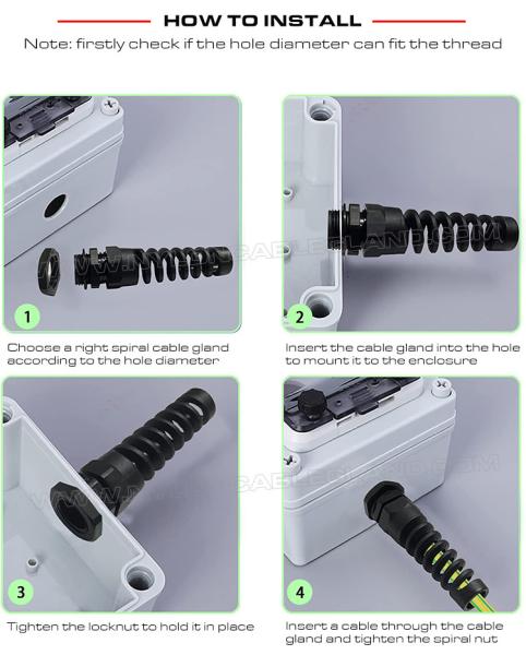 Curva y Flex Protecting Cable Gland con el hilo de la conexión del NPT