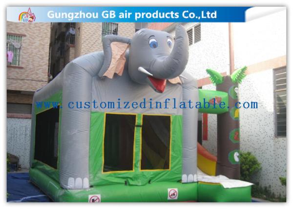 Commercial Inflatable Combo With Slide Inflatable Elephant Bouncer With Slide