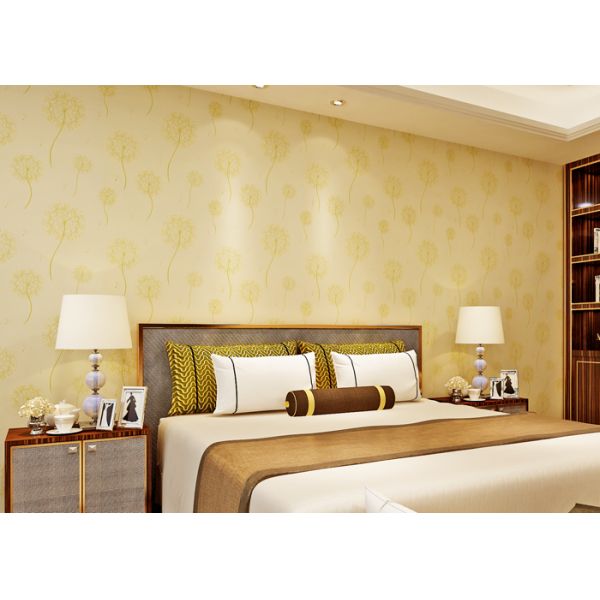 Custom Washable Bedroom Contemporary Wallpaper For Home , 3D Interior Wallpaper Anti Cracking