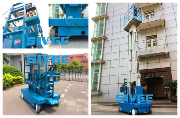 Caminhão automotor mastro duplo montado do elevador aéreo para prédios de escritórios