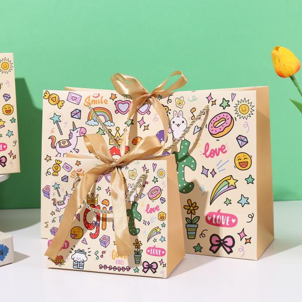 Creative Cartoon Graffiti Gift Bag for Kids Birthday