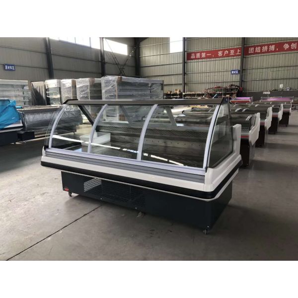 Sliding Door Deli Display Freezer 1.5m 2m 2.5m Stainless Steel Meat