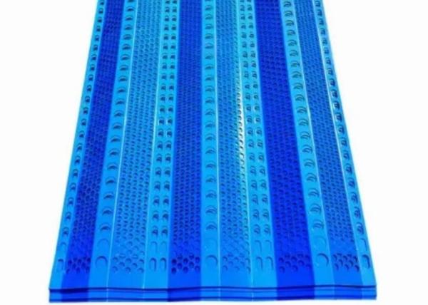 900mm Width Blue Color Powder Coated Perforated Metal Wind Dust Fence For Power Station