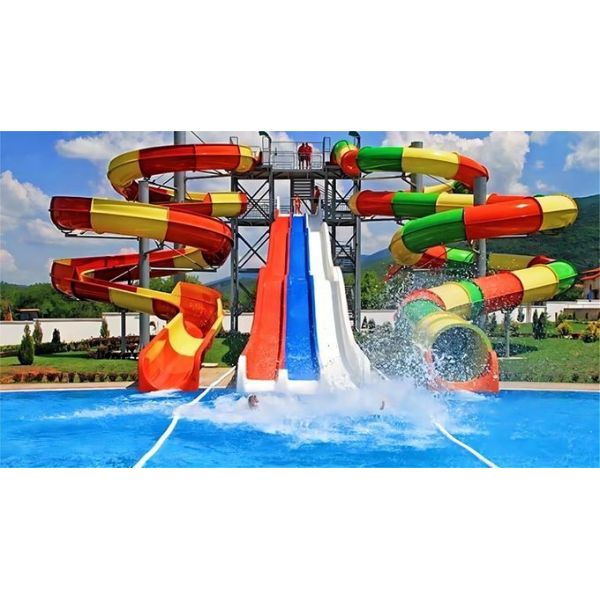 Combined Fiberglass Pool Slide OEM/ODM Safe For Both Indoor Outdoor Use