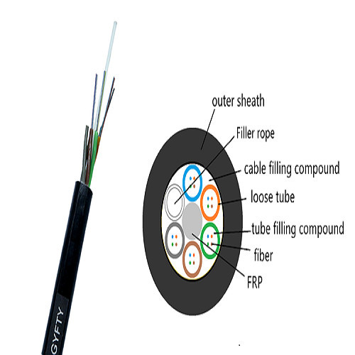 GYFTY 16 Core Loose Tube Fiber Optic Cable Water Resistant Non Armored Fibre Cable
