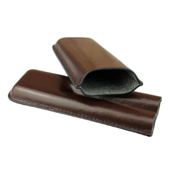 Высококачественные кожаные ПК сигарного ящика 2 путешествуют крышка трубки сигары