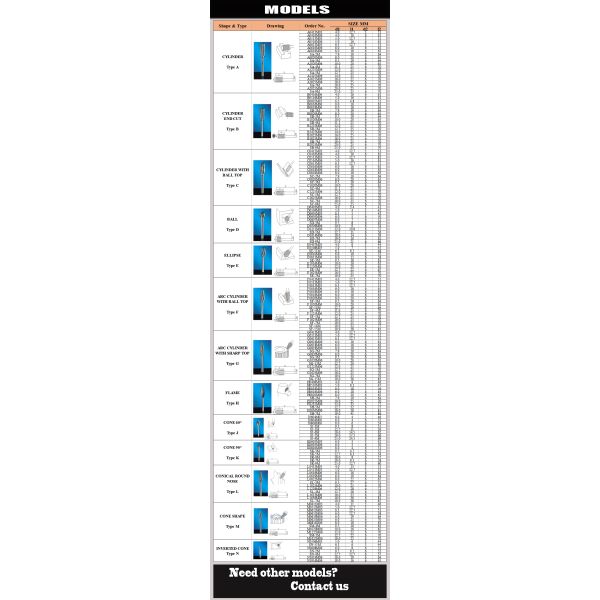 тип файл g сверла дисплея M6 3mm карбида вольфрама роторный высекая заусенцы