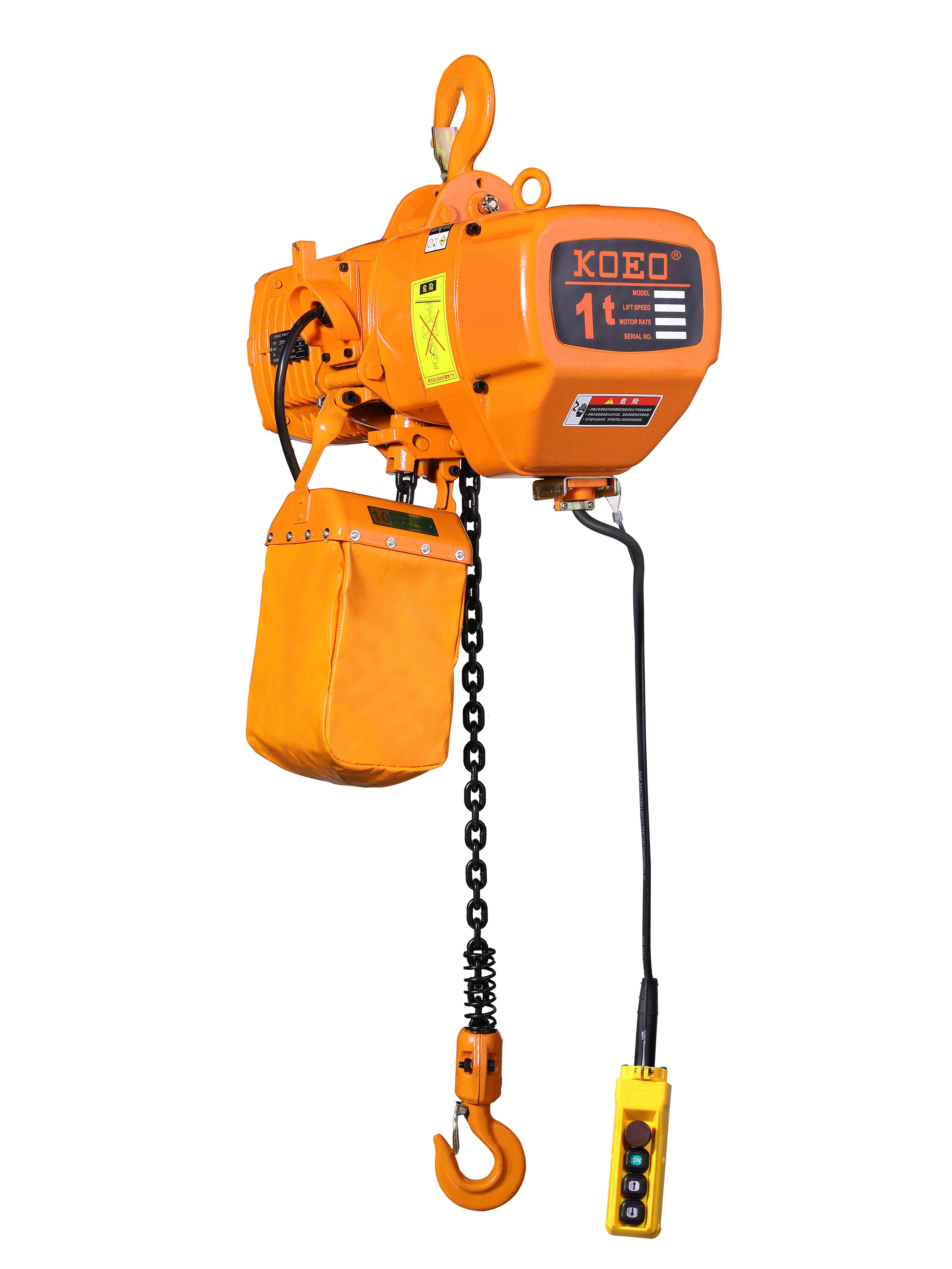 0.5T - 30T Hook Chain Hoist Single Speed Traveling Type Electric Chain Hoist