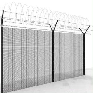 Square Post 1.8m Anti-Climb 358 Security Fencing Galvanized Powder Coated Steel And PVC For Farm Residential