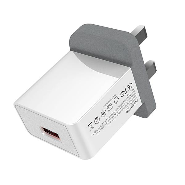 Single  Ports 18W QC3.0	 Cell Phone Charger Adapter
