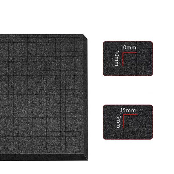Black Pick And Pluck Foam Insert OEM Grid Foam Protective Packaging Foam Lining