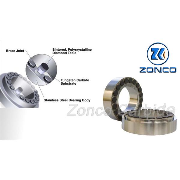 Steel PDC Polycrystalline Diamond Thrust Radial Bearing