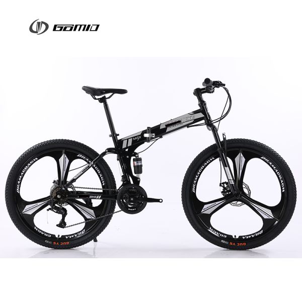 GOMID Foldable Bike Full Suspension Folding Mountain Bike 27.5 29 Custom Bicycle with L-TWOO A2 SF 3*7 Speed Shift Lever