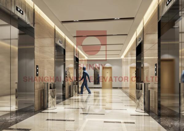 Sala residencial da máquina menos filosofia ambiental do elevador ensolarado do elevador