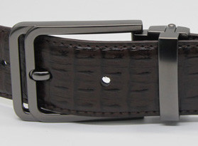 Classic Dress Genuine Men'S Leather Belts , Small Crocodile Leather Belt
