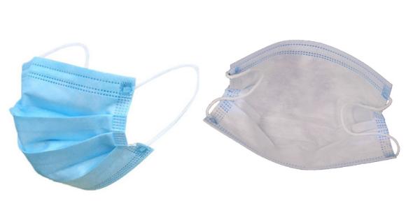 Blue And White 3 Ply Disposable Face Mask Preventing Coronavirus CE Approved