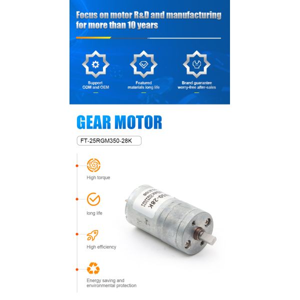 Wholesale 3-24V Mini DC Gear Motor 25mm Diameter Spur Gearbox Motor Useful for Small Electric Cat Toilet Motor