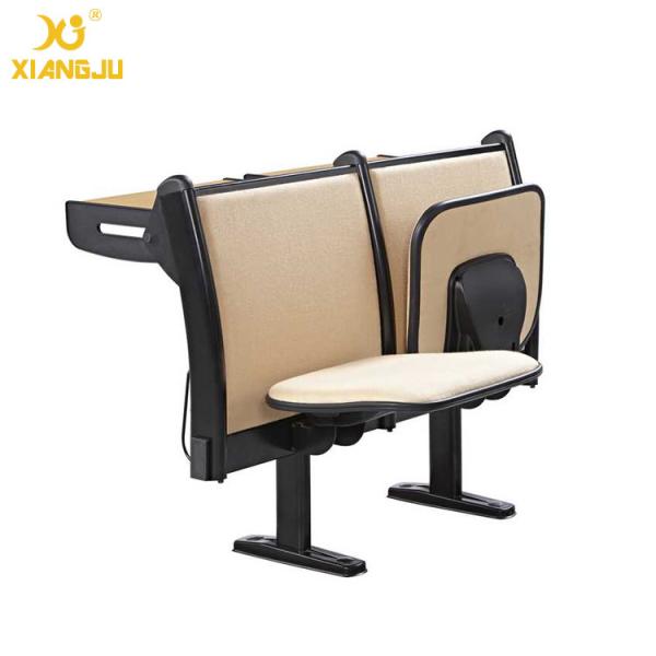 Upholstery Fabric University Steel Book Holder College Classroom Seating With Writing Desk