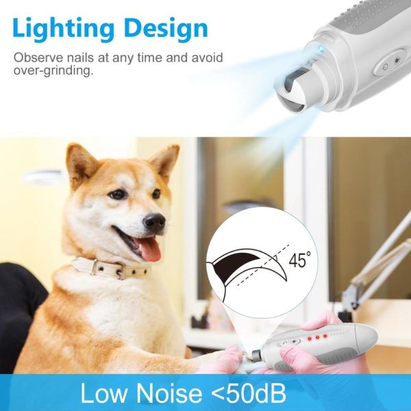 Weight 117g Pet Nail Tools Diamond Bit Grinder Unique Lighting Design