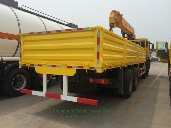 Brand New 6X4 HOWO Flatbed Truck Mounted Crane Telescopic Boom Truck