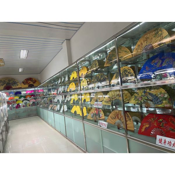 Nylon Cloth Folding Hand Fan, Round Foldable Flying Disc