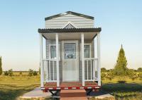Casa pré-fabricada feita pronta da armação de aço casa minúscula com o reboque em casas pequenas das rodas para a venda