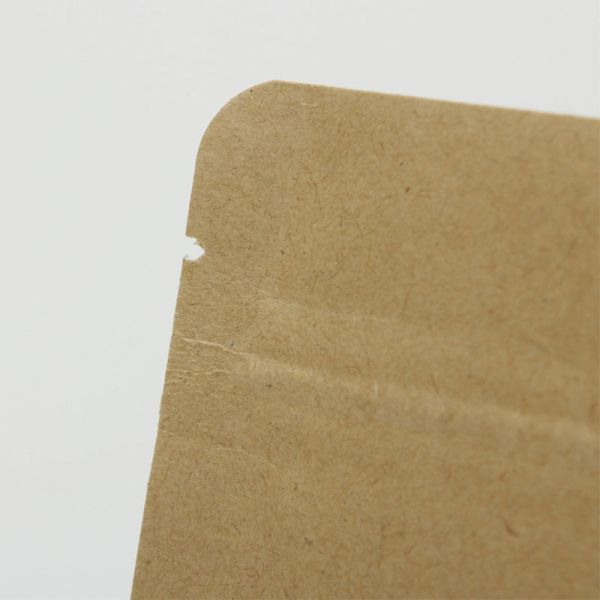 food grade kraft paper dried fruit packaging bag zipper seal bag for food packing