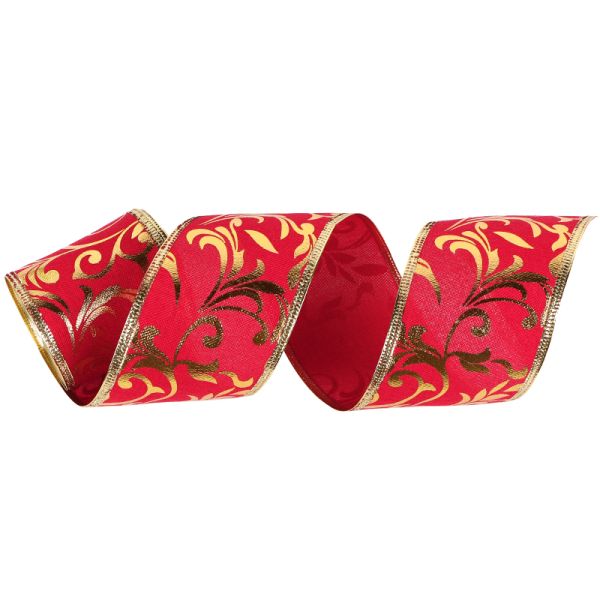 Customized Polyester Wired Edge Ribbon Roll for Christmas Crafts Polyester Material