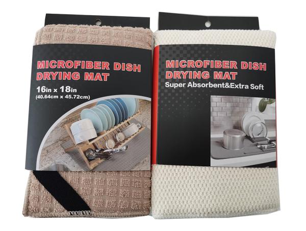 Washable Absorbent Size18 X 16inch Microfiber Dish  drying Mat