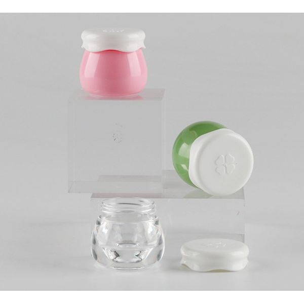 Plastic Cap 10ml Acrylic Cosmetic Packaging for Small Face Cream Jar