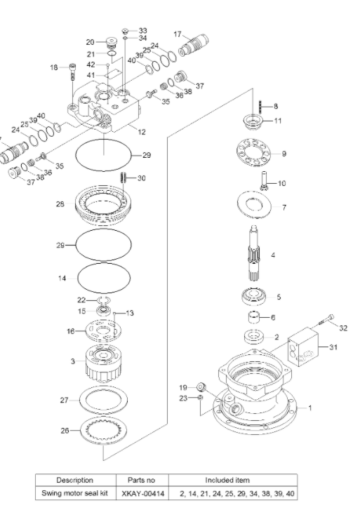DH55 R60-7 Гидравлический клапан снятия давления XKAY-01975