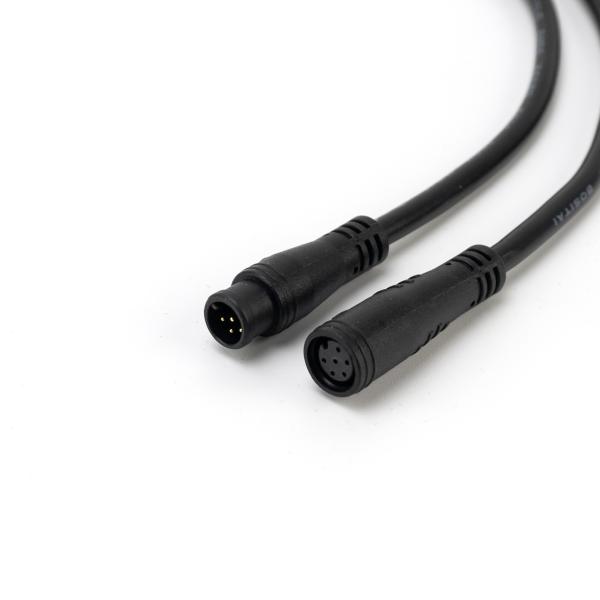 Black Y Shaped Wire Connector , IP67 M8 Mini Waterproof Connector