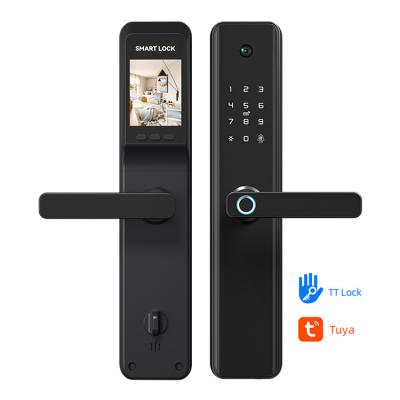 Red Bronze Smart Camera Door Lock Intelligent Keyless Lock With Camera