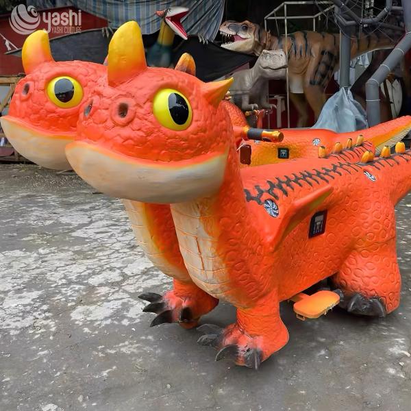 Parent Child Amusement Rideable Dinosaur Electric Vehicle For Shopping Malls