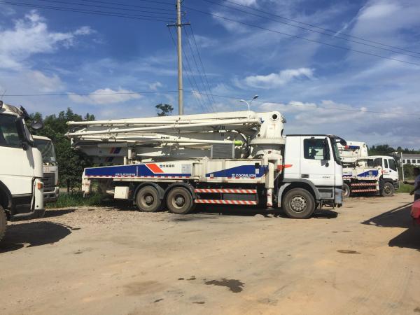 3 bomba concreta usada do caminhão dos eixos 294KW, bomba concreta ZLJ5336THB de 47m