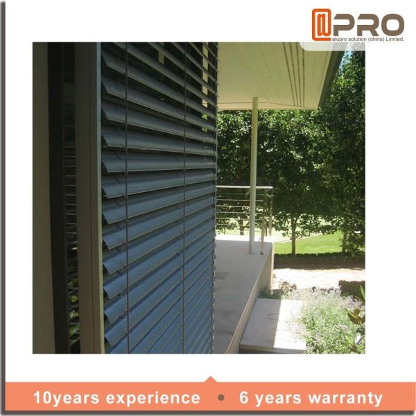 Fixed Motorized Aluminium Sun Shade Louvres Frame Grills